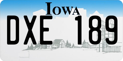 IA license plate DXE189
