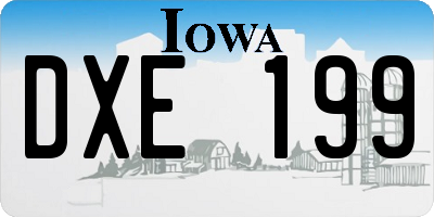 IA license plate DXE199