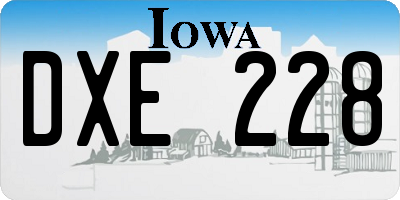 IA license plate DXE228