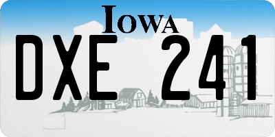 IA license plate DXE241