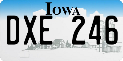 IA license plate DXE246