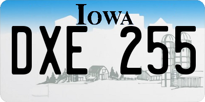 IA license plate DXE255