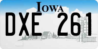 IA license plate DXE261