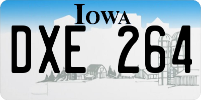 IA license plate DXE264