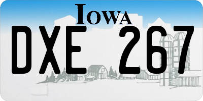 IA license plate DXE267