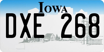 IA license plate DXE268
