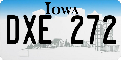 IA license plate DXE272