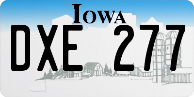 IA license plate DXE277