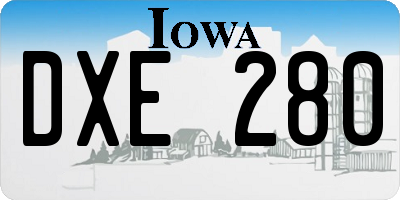 IA license plate DXE280