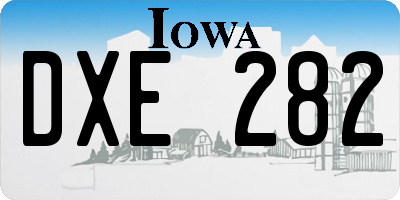 IA license plate DXE282