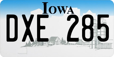 IA license plate DXE285
