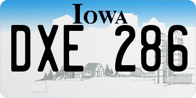 IA license plate DXE286