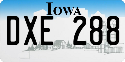 IA license plate DXE288