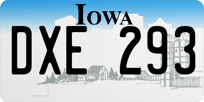 IA license plate DXE293