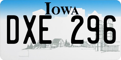 IA license plate DXE296