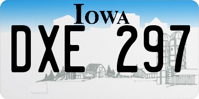 IA license plate DXE297