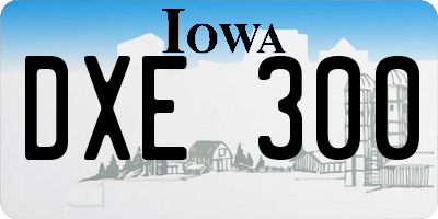IA license plate DXE300