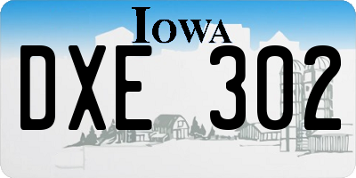 IA license plate DXE302