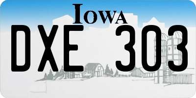 IA license plate DXE303