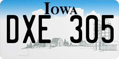 IA license plate DXE305
