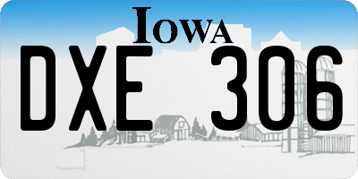 IA license plate DXE306