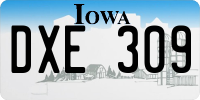 IA license plate DXE309
