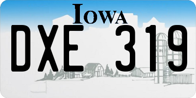 IA license plate DXE319