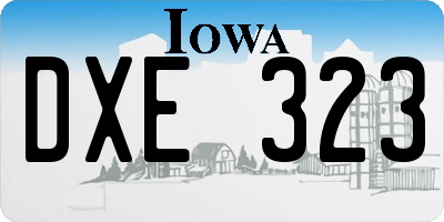 IA license plate DXE323