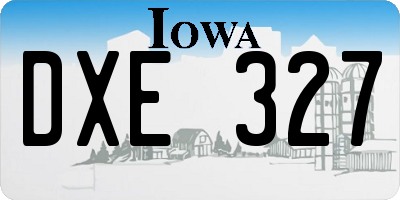 IA license plate DXE327