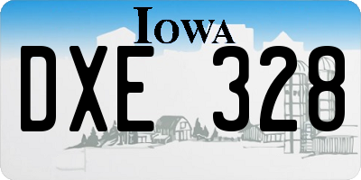 IA license plate DXE328