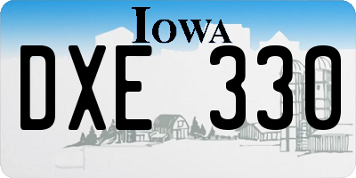 IA license plate DXE330