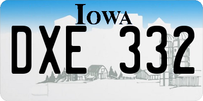 IA license plate DXE332