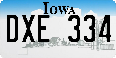 IA license plate DXE334