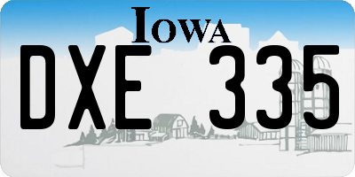 IA license plate DXE335