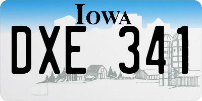 IA license plate DXE341