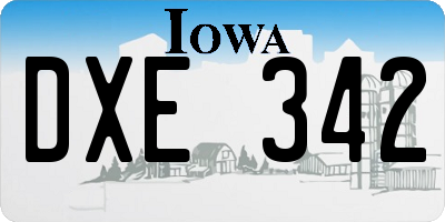 IA license plate DXE342