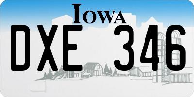 IA license plate DXE346