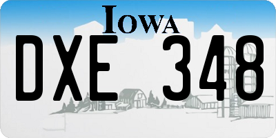 IA license plate DXE348