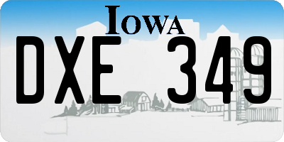 IA license plate DXE349