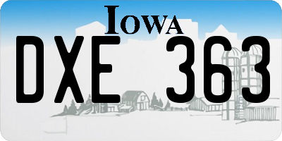 IA license plate DXE363