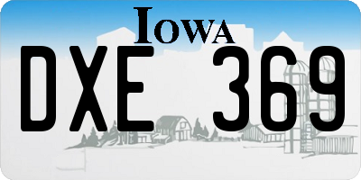 IA license plate DXE369