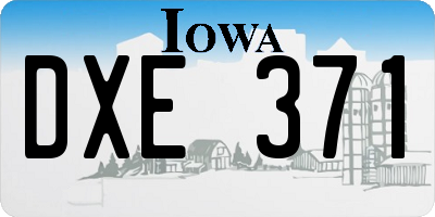 IA license plate DXE371