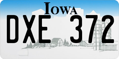 IA license plate DXE372