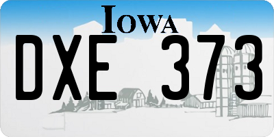 IA license plate DXE373