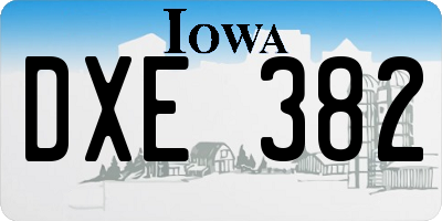 IA license plate DXE382