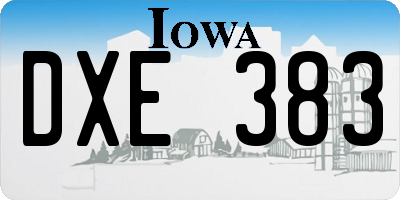 IA license plate DXE383