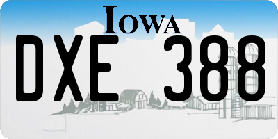 IA license plate DXE388