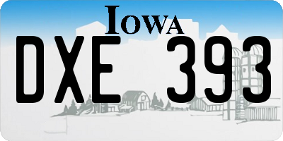 IA license plate DXE393