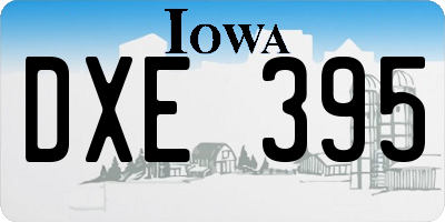 IA license plate DXE395
