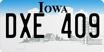 IA license plate DXE409